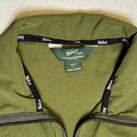 Woolrich Mens Windbreaker Jacket Size Large Military Green Lightweight Outdoor - Picture 6 of 11